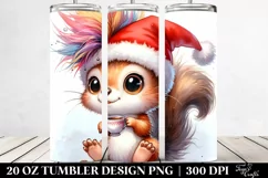 Expressive Baby Watercolor Squirrel PNG Product Image 2