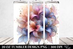 Abstract y Glossy Lobelia, Transparent 20 Oz Tumbler Product Image 2