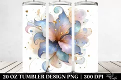 Abstract Pastel y Lobelia, Transparent 20 Oz Tumbler Product Image 2