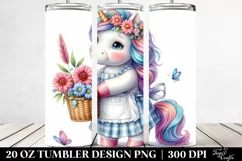 Baby Unicorn Baker Apron. 20 Oz Tumbler Design Product Image 2