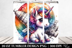 Baby Unicorn Space Station. 20 Oz Tumbler Design Product Image 2