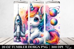 Baby Unicorn Space Station. 20 Oz Tumbler Design Product Image 2