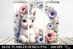 Anemone Frame Baby Unicorn | 20 oz Tumbler Product Image 2