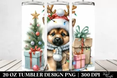 Expressive Baby Watercolor German Shepherd PNG Product Image 2