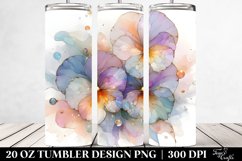 Abstract Pastel Shiny Pansy, Transparent 20 Oz Tumbler Product Image 2