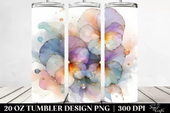 Abstract Pastel Shiny Pansy, Transparent 20 Oz Tumbler Product Image 2