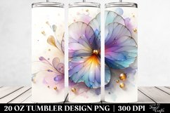 Abstract Pastel Shiny Pansy, Transparent 20 Oz Tumbler Product Image 2