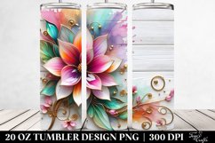 20 Oz Tumbler Sublimation | Colorful Magnolia with Floral Product Image 2
