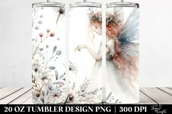 Whimsical Watercolor Fairy Canvas Edges | 20 oz Tumbler Product Image 2