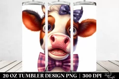 Funny Cow Portrait | 20 oz Tumbler Product Image 2