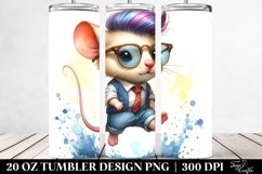 Cute Baby Mouse with Cool Haircut 20 Oz Tumbler Product Image 2