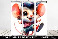 Cute Baby Mouse Jumping, High-Res 20 Oz Tumbler Product Image 2