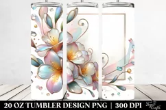 Pastel Retro Frame Watercolor Splash | 20 oz Tumbler Product Image 2