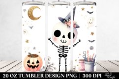 Retro Halloween Skeleton Glitter | 20 oz Tumbler Product Image 2