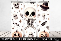 Retro Halloween Skeleton Glitter | 20 oz Tumbler Product Image 2