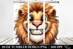 Watercolor Lion Big Eyes | 20 Oz Tumbler Product Image 2
