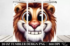 Watercolor Lion Big Eyes | 20 Oz Tumbler Product Image 2