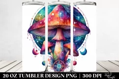 Magical Celestial Mushroom Clipart 20 Oz Tumbler Product Image 2