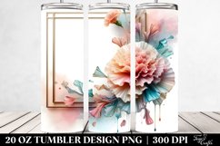Abstract Pastel Shiny Carnation, Transparent 20 Oz Tumbler Product Image 2
