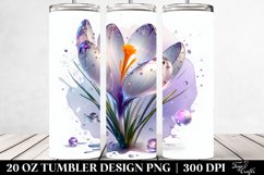 Crocus Watercolor Splash | 20 Oz Tumbler Product Image 2