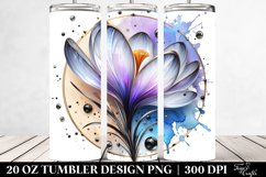 Crocus Watercolor Splash | 20 Oz Tumbler Product Image 2