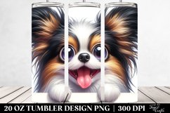 Crazy Looking Papillon | 20 Oz Tumbler Product Image 2