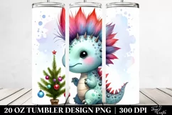 Baby Dinosaur with Christmas Decorations 20 Oz Tumbler Product Image 2