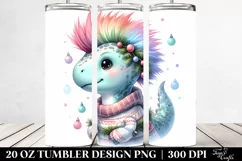Expressive Baby Dinosaur Clipart 20 Oz Tumbler Product Image 2