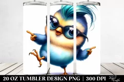 Cute Bird Dancing with Quirky Style, High-Res 20 Oz Tumbler Product Image 2