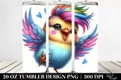 Cute Bird Dancing with Quirky Style, High-Res 20 Oz Tumbler Product Image 2