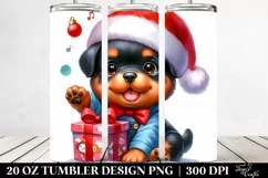Expressive Baby Watercolor Rottweiler PNG Product Image 2