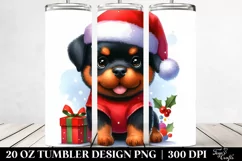 Expressive Baby Watercolor Rottweiler PNG Product Image 2