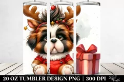 Expressive Baby Watercolor Saint Bernard PNG Product Image 2