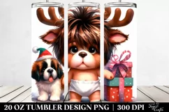 Expressive Baby Watercolor Saint Bernard PNG Product Image 2