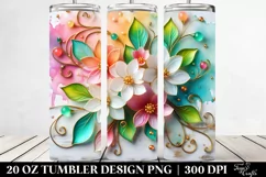 Colorful Floral Jasmine | 20 Oz Tumbler Product Image 2