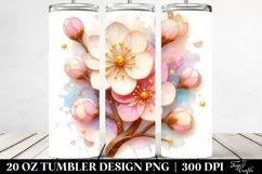 Stained Cherry Blossom | 20 oz Tumbler Product Image 2