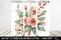 Detailed Cherry Blossom, Transparent | 20 oz Tumbler Product Image 2