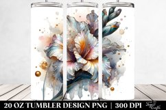 Glossy Gladiolus Watercolor Splash | 20 Oz Tumbler Product Image 2