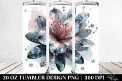 Glossy Azalea Watercolor Splash | 20 Oz Tumbler Product Image 2