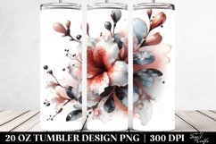 Glossy Azalea Watercolor Splash | 20 Oz Tumbler Product Image 2