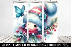 Cute Watercolor Butterfly 20 Oz Tumbler Product Image 2