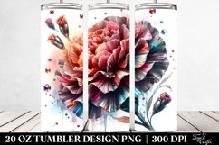 20 Oz Tumbler Sublimation | Shiny Carnation with Metallic Product Image 2