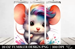 Cute Baby Mouse Running | 20 oz Tumbler Product Image 2