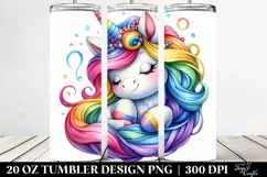 Cute Unicorn in Style | 20 oz Tumbler Product Image 2