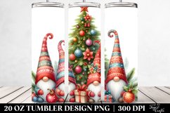 Whimsical Christmas Gnomes 20 Oz Tumbler Product Image 2