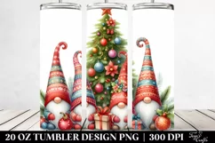 Whimsical Christmas Gnomes 20 Oz Tumbler Product Image 2
