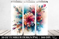Abstract Pastel Wooden Carnation, Transparent 20 Oz Tumbler Product Image 2