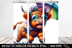 Cute Highlandcow Goofy Umbrella | 20 oz Tumbler Product Image 2