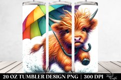 Cute Highlandcow Goofy Umbrella | 20 oz Tumbler Product Image 2
