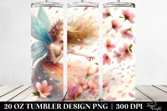 Tumbling Fairy with Spring Petals | 20 Oz Tumbler Product Image 2